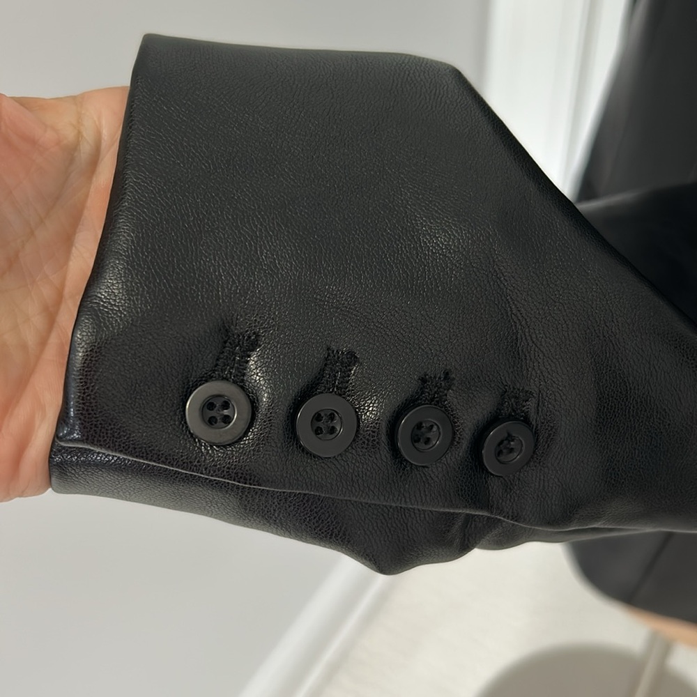 We The Free Black Vegan Leather Blazer - Picture 6 of 9